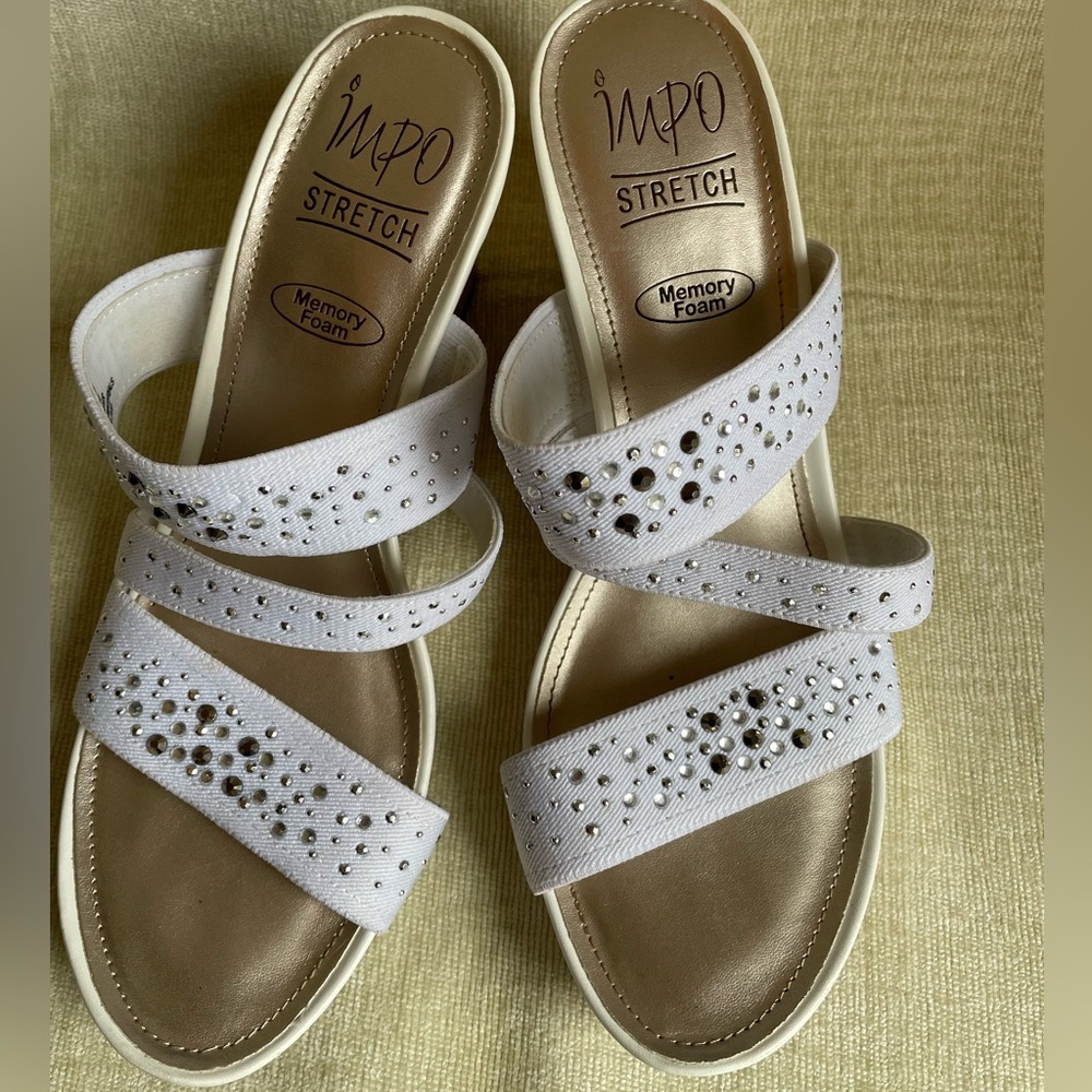 Sparkly White Summer Sandals